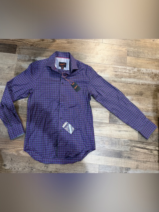 Egara Other - Egara Men's Purple Plaid Button-Down Shirt